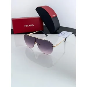 Premium Prada Sunglasses Gold Black Shaded (SUP101)