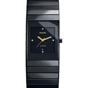 Rado Black Watch Luxury Centrix RD CERAMIC SQUARE Analogue Black Dial Ceramic Men’s Watch Square