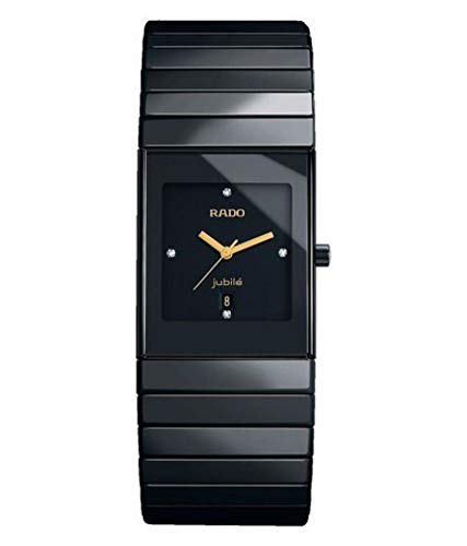 Rado Black Watch Luxury Centrix RD CERAMIC SQUARE Analogue Black Dial Ceramic Men’s Watch Square