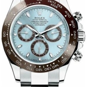 ROLEX Chronograph Automatic Daytona Silver Blue Metal Men’s Watch for Man RLX-BLUE-DIAL-AUTO