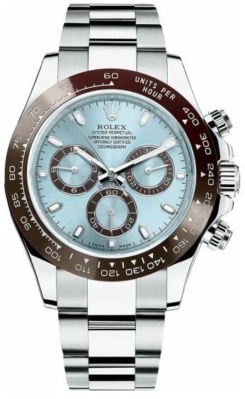 ROLEX Chronograph Automatic Daytona Silver Blue Metal Men’s Watch for Man RLX-BLUE-DIAL-AUTO