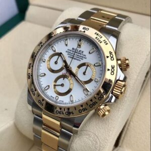 Rolex Chronograph Two-Tone Men’s Watch For Man White Color Dial Date Gift Watch RLX-SG-AUTO