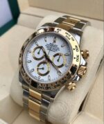Rolex Chronograph Two-Tone Men’s Watch For Man White Color Dial Date Gift Watch RLX-SG-QTZ - Buy Online | Brandfasion