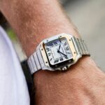Cartier Santos Classic Watch–Rose Gold Silver