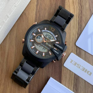 Stylish Diesel Mega Chief Digital Chronograph Black Dial With Stainless Steel Strap Watch for Men’s DZ-4339 Best Gift Watch