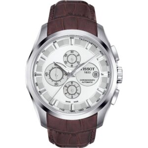 Stylish Tissot TS-3823 Chronograph Brown Leather Men’s Watch for Man White Date Display Best Gift for Man - Buy Online | Brandfasion