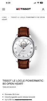Tissot Powermatic 80 Open Heart - Accessories | Buy Online at Best Price