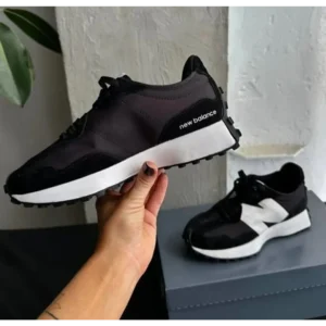 Trendy New Balance 327 Black White Shoes for Men (SW4819)