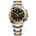 Trendy Rolex Chronograph Automatic Gold Silver Strap Men’s Watch For Man RLX-SG-007 Black Dial Gift Watch - Buy Online | Brandfasion