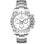 Trendy ROLEX Chronograph Automatic Silver Strap Men’s Watch For Man RLX-SILV-003 White Dial Gift Watch - Buy Online | Brandfasion