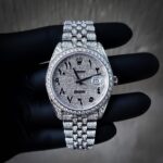 Trendy Rolex Diamond Set – Royal Stainless Steel Watch With Arabic Dial Silver Color Watch For Men’s And Women’s -Best For Stylist Look- Rlx-Arabic - Buy Online | Brandfasion
